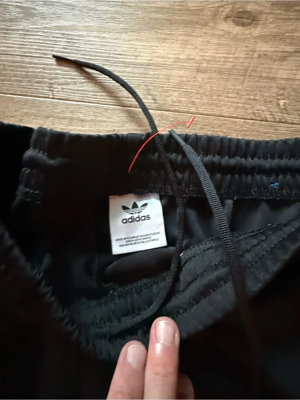 adidas Black Jogger Pants with White Side Stripes